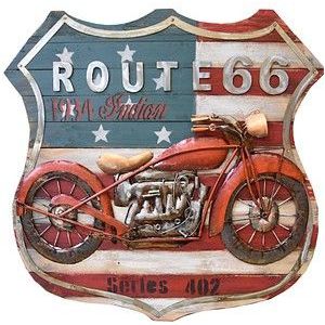 Garden Pleasure Wandbild 3D Motorrad, Metall
