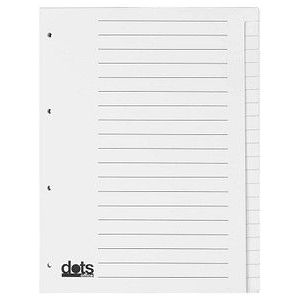 dots Ordnerregister Vollformat blanko weiß 20-teilig, 5 Satz