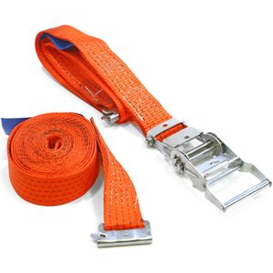 Spanbanden, spanband 2-delig 50 mm polyester 1600kg sleufgat.