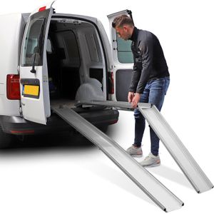 Oprijplaten Oprijplaat opvouwbaar aluminium 200 cm (set)  L:2000,B:235,H:47mm Laadvermogen (kg): 400.