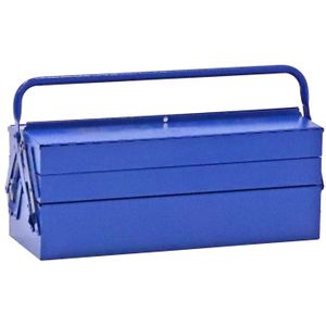 Gebruikte Transportkoffer Gereedschapskist met 5 vakken L:560,B:220,H:230mm blauw