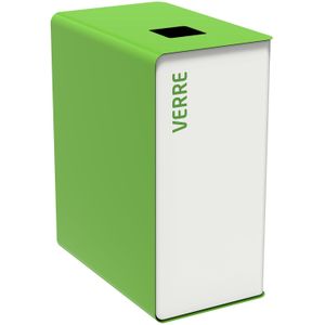 Afvalbak metalen afvalbak sorteerinstallatie L:620,B:360,H:760mm groen. 65ltr