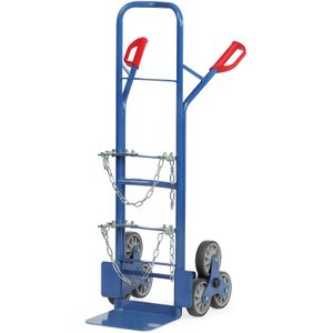Trappensteekwagen fetra trappen steekwagen voor 1 gasfles, 20, 40 of 50 liter, Ø 204-229 mm  blauw Laadvermogen (kg): 200.