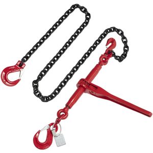 Spanbanden kettingspanner 1-delige ladingspanner, Ø 8 mm, 8000 kg  L:5000,B:0,H:0mm rood