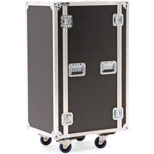 Flightcases dubbele deur L:740,B:530,H:1250mm zwart. 340ltr