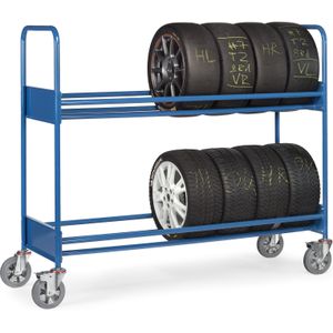 Bandenopslag fetra bandenwagen  verstelbare bandendrager L:1860,B:620,H:1670mm blauw Laadvermogen (kg): 500.