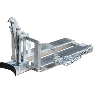 Vatenhandelingapparatuur vatenlifter geschikt voor 2x 60 liter stalen vaten  L:1050,B:650,H:550mm zink Laadvermogen (kg): 200.