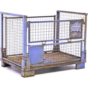 Gebruikte Gaascontainer stapelbaar en inklapbaar volledig inklapbaar L:1260,B:880,H:990mm blauw. 798ltr
