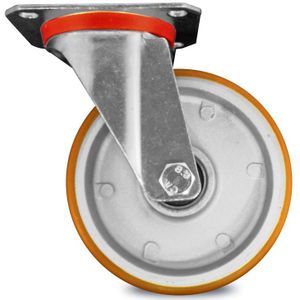 Wiel zwenkwiel Ø 125 mm  - L:125 x B:40 x H:155mm - Zink Laadvermogen (kg): 200.