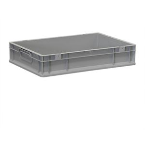 Kruizinga - Euronorm Stapelbak - Grijs - 600 x 400 x 120 mm - 21ltr Laadvermogen