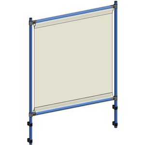 Tafelwagen toebehoren Fetra aanbouwset spat preventiescherm L:1066,B:49,H:1410mm blauw