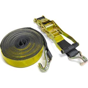 Kruizinga - Spanband 2-delig - Geel - 50 mm Polyester - Laadvermogen 5000 kg