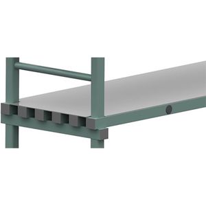 Kunststof stelling toebehoren afdekplaat  - B:1800 x D:500 x H:3mm - Grijs