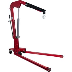 Werkplaatskraan inklapbare constructie L:1630,B:1120,H:1675mm rood Laadvermogen (kg): 1000.