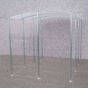 Overkappingen - Rokersafdak - Wandmodel - Zink - B:2350 x D:3300 x H:2210mm