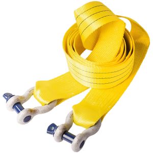 Spanbanden auto sleepkabel 75 mm polyester 10000 kg  L:4000,B:75,H:0mm geel Laadvermogen (kg): 10000.