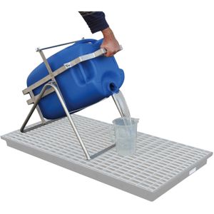 Kruizinga - Lekbak Accessoires - Vatenkantelaar - Voor Vaten tot 60L - RVS - L:670 x B:470 x H:820mm