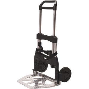Inklapbare steekwagen volledig inklapbaar L:660,B:650,H:1190mm zwart Laadvermogen (kg): 250.