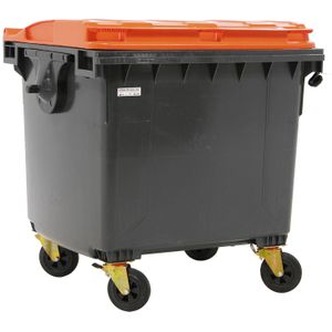 Pmd container voor din-opname met scharnierend deksel