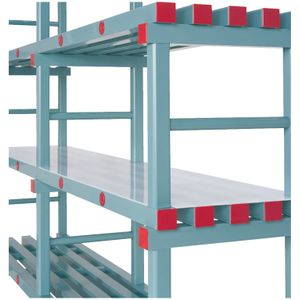 Kunststof stelling toebehoren afdekplaat  - B:1800 x D:400 x H:3mm - Wit