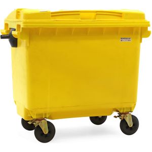 Afvalcontainer Afval en reiniging, geschikt voor kam-opname of middels DIN-adapters met scharnierend deksel.