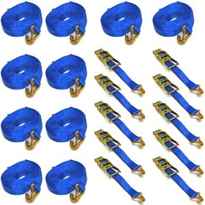 Kruizinga - Spanband 2-delig - Blauw - 35 mm Polyester - Laadvermogen 3000 kg - L: 7000 x B: 35 mm