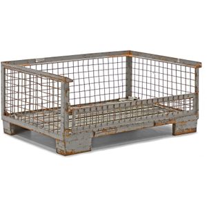 Gebruikte Gaascontainer vaste constructie 1 klep aan 1 lange zijde L:1240,B:835,H:530mm grijs. 355ltr