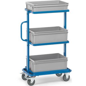 Bijzetwagens Fetra bijzetwagen incl. 3 kunststof bakken L:820,B:450,H:1150mm blauw Laadvermogen (kg): 200.