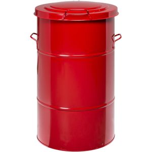 Afvalbak metalen afvalbak met handgrepen L:490,B:490,H:805mm zink. 115ltr