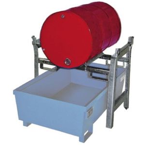 Lekbak Accessoires vatenstelling voor 1x 200 l vat  - L:980 x B:580 x H:850mm - Zink Laadvermogen (kg): 200.