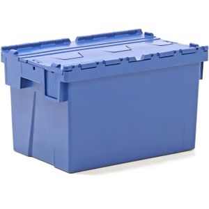 Distributiebakken nestbaar en stapelbaar voorzien van 2-delige deksel