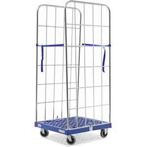 Rolcontainer 2-heks insteekhekken + 2 nylon spanbanden