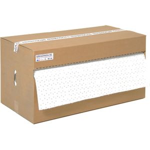 Absorptiemateriaal absorptiedoek Industrial 1 rol geschikt voor olie en koolwaterstoffen L:40000,B:800,H:0mm wit