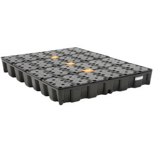 Kunststof Lekbakken - Zwart - Modulaire Lekbak - 250 Liter - Met Rooster - L:1600 x B:1200 x H:180mm