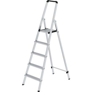 Industrietrap enkelzijdig, 5 treden incl. platform ,B:530,D:1010,H:1780mm