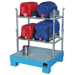 Stellingen vatenstelling incl. lekbak L:915,B:800,H:1330mm blauw
