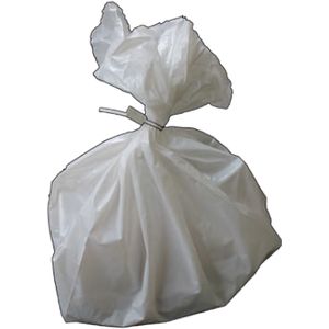 Kunststof bakken toebehoren 100x UN-gekeurde plastic zak met sluiting L:600,B:1300,H:0mm wit
