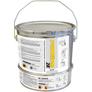 Vloermarkering en tape Veiligheid en markering, markeerverf 5 liter 2k verf - zilvergrijs.