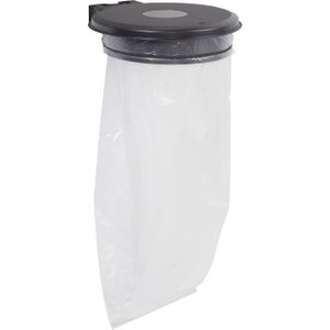 Afvalzak houder deksel met inwerpopening  - L:470 x B:370 x H:120mm - Grijs - 110ltr