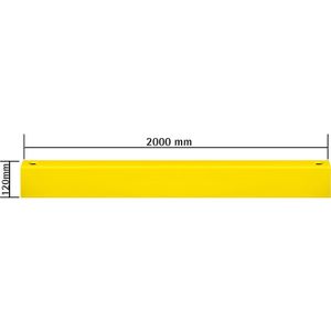 Beschermbeugels stootbescherming dwarsbalk ,B:2000,D:80,H:120mm geel