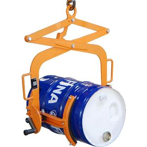 Vatenhandelingapparatuur vatengrijper voor 1x 200 l vat L:1100,B:425,H:1350mm oranje Laadvermogen (kg): 300.