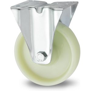 Wiel bokwiel Ø 125 mm  - L:125 x B:40 x H:155mm - Zink Laadvermogen (kg): 250.