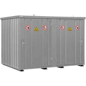 Gasflessenopslag gasflessenopbergkast voor gasflessen L:3100,B:2100,H:2100mm zink