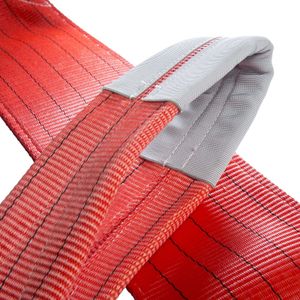Hijsband 150 mm polyester 5000 kg  - L:2000 x B:150 x H:6mm - Rood Laadvermogen (kg): 5000.