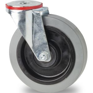 Wiel zwenkwiel Ø 125 mm  - L:125 x B:37 x H:155mm - Zink Laadvermogen (kg): 200.