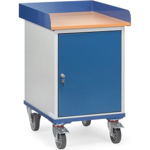 Werkplaatswagens Fetra werkplaatswagen laadvlak met opstaande rand ,B:650,D:550,H:875mm blauw Laadvermogen (kg): 150.