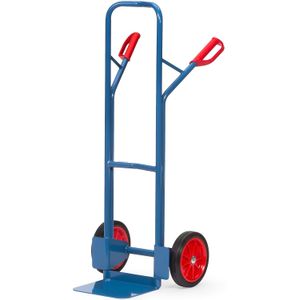 Stalen steekwagens Fetra vaste constructie massief rubber banden 250x60 mm  blauw Laadvermogen (kg): 300.