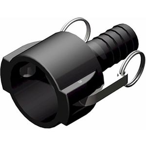 IBC Container toebehoren Camlock koppeling 2 inch - 1¼ inch slangpilaar  zwart