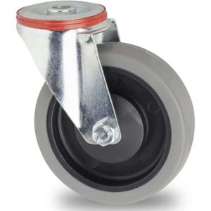 Wiel zwenkwiel Ø 100 mm  - Grijs Laadvermogen (kg): 80.