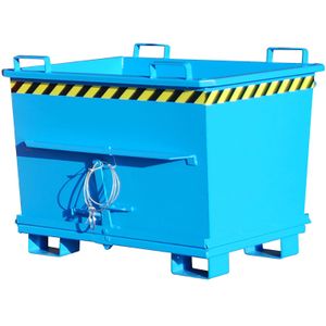Onderlosser conische bouwvorm  - L:1200 x B:1040 x H:970mm - Blauw - 700ltr Laadvermogen (kg): 1500.